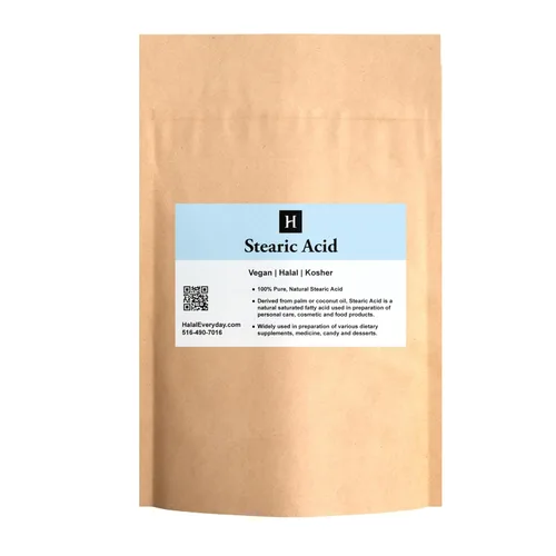 SAAQIN Escamas blancas de ácido esteárico de 1 libra, grado alimenticio, NF/USP, emulsionante natural, espesante y estabilizador para hacer jabón,