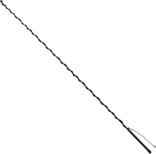 Leather Stock Whip with Rubber Handle and 10" Popper