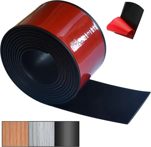 Vista 34 de Tira de Transición Plana para Piso/Puerta y Moldura Autoadhesiva de Vinilo para Borde de Piso, Revestimiento de Juntas de Piso Laminado, Tira