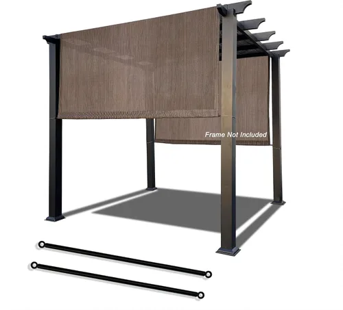 Vista 11 de Alion Home Toldo universal transpirable para pérgola – Toldo de repuesto para pérgola – Cubierta de sombra ajustable para exteriores con varillas