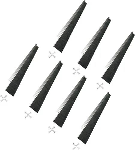 Vista 16 de 1 Juego x 39.37 Pulgadas Cepillo de Puerta de Cabello Neto de 2.5 Pulgadas de Ancho, Sello de Barrido de Rodillo para Garaje, Cepillo de Puerta