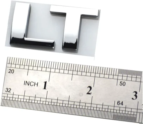 Vista 5 de Aimoll 1x Placa de Repuesto para Letra LT de Plástico, Emblema 3D Chevrolet Cruze Silverado (Negro)