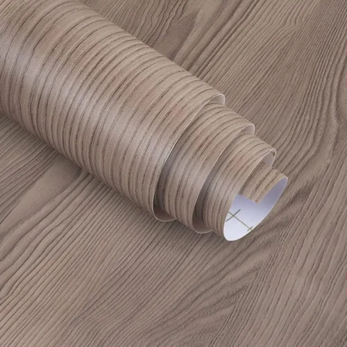 Papel de contacto de madera para despegar y pegar, papel tapiz de madera de roble de 24 x 79 pulgadas, papel de contacto de grano de madera Marrón