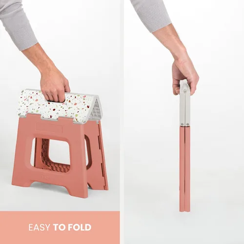 Vista 130 de Vigar Taburete compacto plegable, taburetes de 10-1/2 pulgadas para adultos de hasta 330 libras, taburete ligero, taburete plegable antideslizante