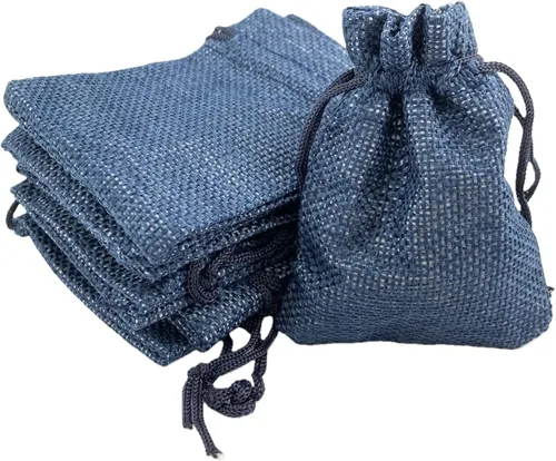 Vista 34 de Palmhomee Paquete de 20 bolsas de regalo de arpillera con cordón, bolsas de joyería de lino, bolsas de yute de arpillera para joyas de cumpleaños