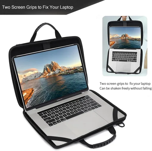 Vista 6 de Laptop Case Hard Shell Laptop Bag for Men Women with Shoulder Strap