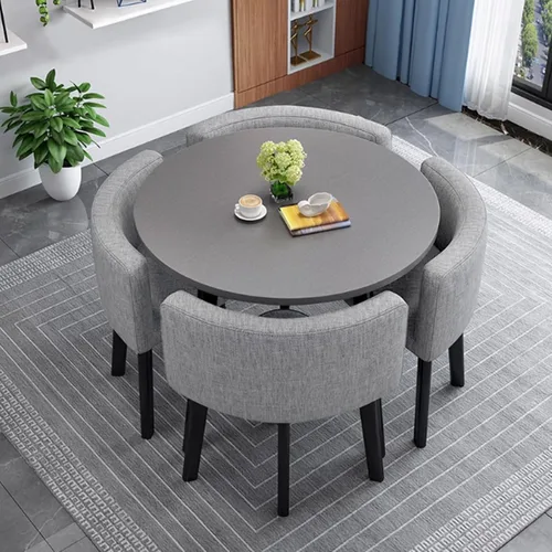 Vista 13 de YVYKFZD Office Reception Room Club Table, Simple Round Conference Table, Small Kitchen Dining Table Set, Conference Room Table and Chairs Set Save
