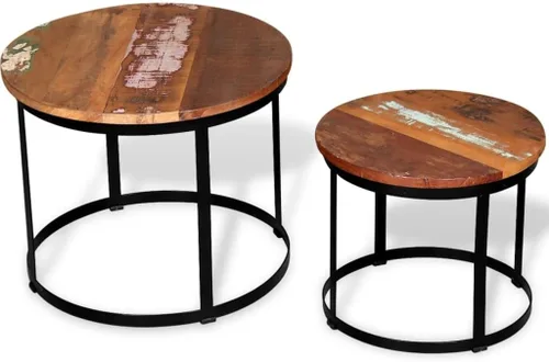 Vista 3 de Mesa auxiliar de dos piezas, mesa auxiliar, mesa de centro de almacenamiento elevada, adecuada para sala de estar, oficina, balcón, juego de sala