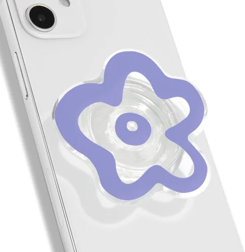 Vista 10 de OnTheGrip Lindo Diseño Transparente en Forma de Flor de Margarita Soporte de Teléfono Móvil Plegable Multifuncional para Smartphone, Tablet