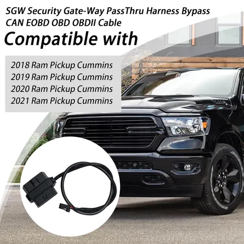 Vista 2 de XTPTFABS SGW Arnés de Derivación de Puerta de Enlace de Seguridad PassThru CAN EOBD OBD OBDII Cable Compatible con Ram Pickup Cummins 2018-2021