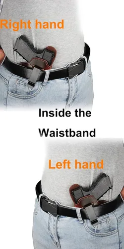 Vista 7 de Funda de cuero IWB lista para ópticos para Glock 17 19 43X, se ajusta a Taurus G2C G3 G3C GX4 / M&P 9mm EZ Shield, se ajusta a Sig P230 para LCP