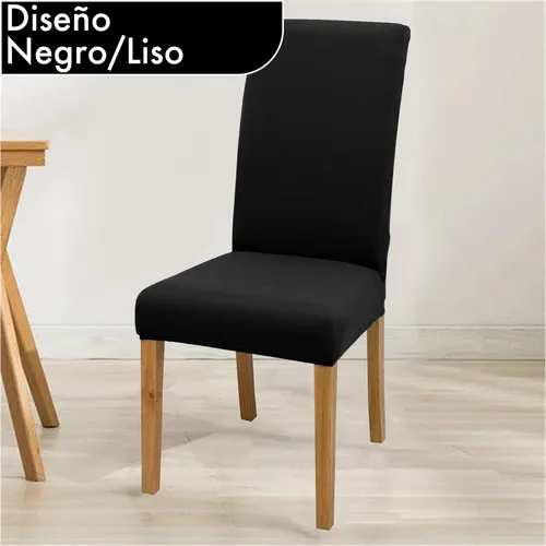Vista 8 de Forro Silla Protector Comedor Individual - DISEÑO LISO: GRIS OSCURO LINEAS