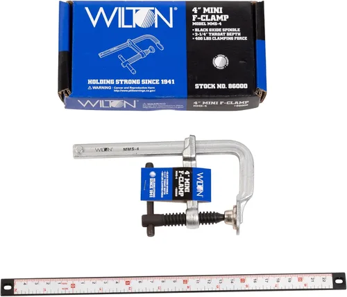 Vista 2 de Wilton Mini abrazadera F, apertura de 4.0 in (4.0 in) garganta, 400 Lbs. fuerza de sujeción (Modelo MMS-4)