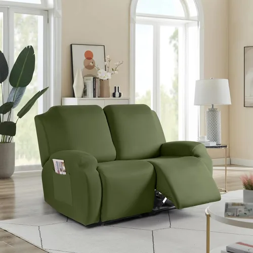 Vista 55 de TAOCOCO Fundas Elásticas para Sillones Reclinables de 3 Piezas Fundas Sólidas para Muebles Funda para Sillón Reclinable Fundas Deslizables con Azul