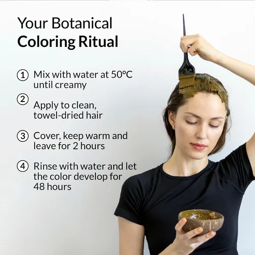 Vista 5 de Orientana Polvo de henna para cabello - Henna negro natural - Negro ébano 3.5 oz Ébano negro