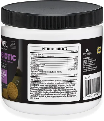 Vista 7 de Nutri-Vet Pre y probióticos para perros, apoyo digestivo, malestar estomacal, probiótico para cachorros, vitaminas y suplementos para mascotas
