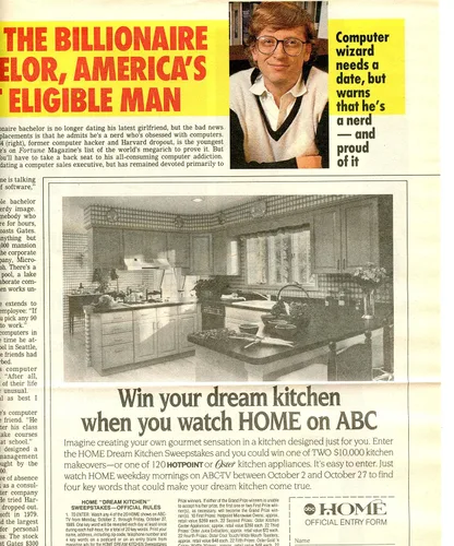 Bill Gates original 1pg 9x12 revista de recorte foto #S1589