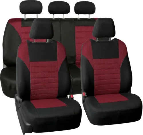 Vista 14 de Fundas de malla 3D de primera calidad para asiento de auto, camión o caravana, de FH GROUP (FH-FB068115), Gris