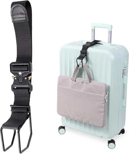 Vista 9 de Vigorport Correas de equipaje, correas de conector de equipaje para maletas, añade una bolsa y conecta tus 2 maletas juntas, correa de equipaje