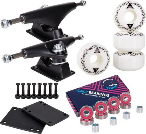 Vista 28 de Cal 7 Combo con camiones de 5.472 in, ruedas, rodamientos