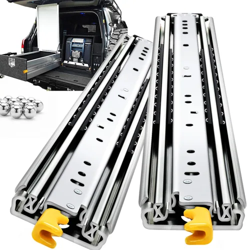 Vista 19 de YENUO - Rieles para cajones resistentes de extensión completa 12 14 16 18 20 22 24 26 28 30 32 34 36 38 40 Pulgadas de montaje lateral