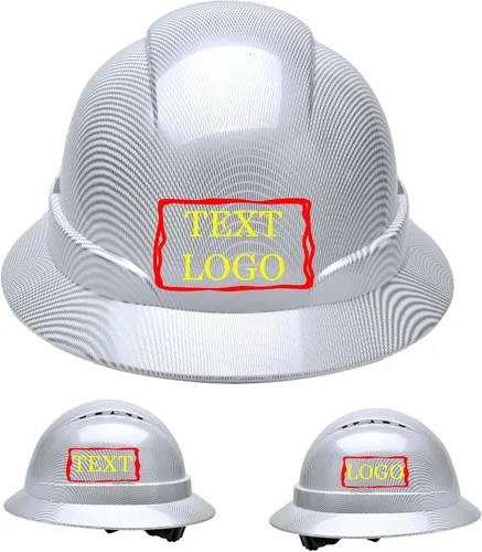 Vista 8 de YOWESHOP Casco de seguridad personalizado para construcción Casco de trabajo de seguridad con suspensión de trinquete ajustable de ala completa