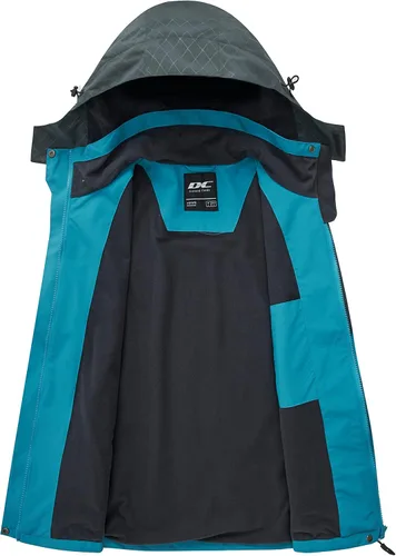 Vista 3 de Chaqueta de lluvia Diamond Candy para mujer, con diseño para senderismo, impermeable y ligera, con capucha