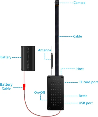 Vista 5 de Hidden Camera Spy Cam WiFi Wireless Portable Mini Modular Spy Camera with 2800mAh Battery, 1080P HD Live Cam for Home Baby Security, Motion Detection