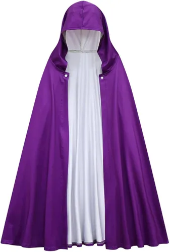 Vista 5 de IBTOM CASTLE Mary Sarah Winifred Sanderson - Vestido de hermana para mujer, disfraz de Halloween con capa