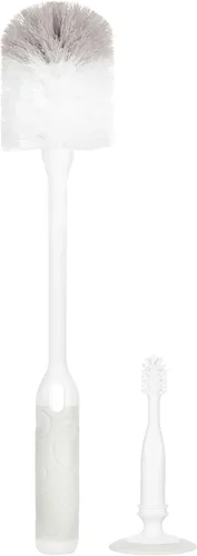 Vista 8 de Ubbi El juego de limpieza de biberones de lujo incluye un cepillo para pezones con ventosa, color gris