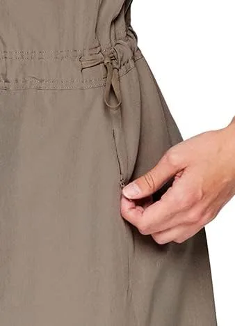 Vista 4 de RBX Active - Vestido de tirantes tejido para mujer, de secado rápido, sin mangas, con bolsillos, cintura elástica, senderismo, tenis, golf