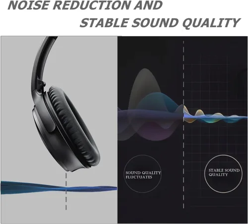 Vista 3 de Almohadillas de repuesto para auriculares, para auriculares Bose Quietcomfort QC15 QC25 QC35 35 ii (Negro)