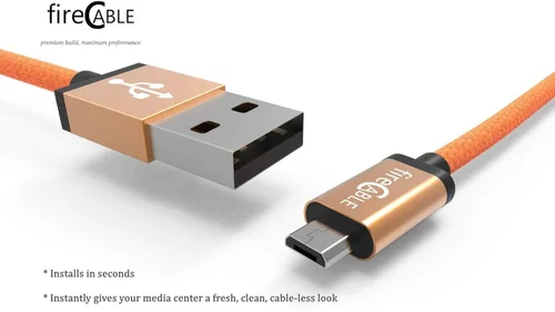 Vista 4 de Firecable Plus – Alimenta el Yaxa Fire TV Stick directamente desde el puerto USB de la pantalla de TV plana. Quita la necesidad de un salida AC.