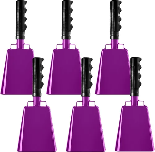 Vista 10 de 12 piezas de cencerro de vaca de metal con asa, FOVERN1 Azul Cencerro de vaca a granel de 3 pulgadas, Mini Campanas, Fabricantes de ruido