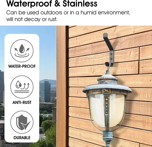 Vista 4 de GlazieVault Ganchos de pared para colgar abrigos de pared, ganchos de puerta (paquete de 10), resistentes para montar en la pared, diseño premium