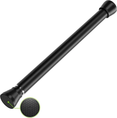 Varillas de tensión negras de 16 a 26 pulgadas, sin perforación, barra de tensión pequeña, barra de cortina ajustable, barra de cortina ajustable