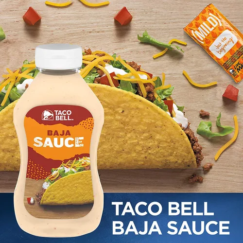 Vista 4 de Taco Bell Baja Sauce, botella de 11 onzas de salsa para tacos de nuevo sabor