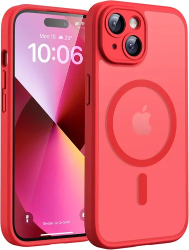 Vista 115 de TOCOL Funda para iPhone 11, compatible con Magsafe, protección completa de cámara, imanes integrados, protección contra caídas, funda translúcida