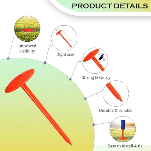 Vista 5 de FEBTECH - Marcador de tanque séptico - 3.5 x 7 pulgadas - Marcadores de línea de propiedad adecuados para proteger tu tanque séptico y el límite