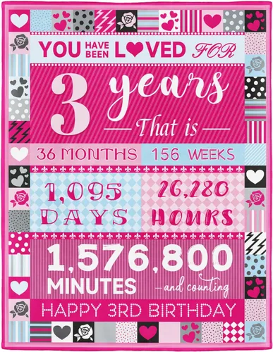 Vista 16 de Pink Love Rose Elements - Manta de cumpleaños para niña de 2 años, 50 x 60 pulgadas, moderna, multiusos, lavable a máquina