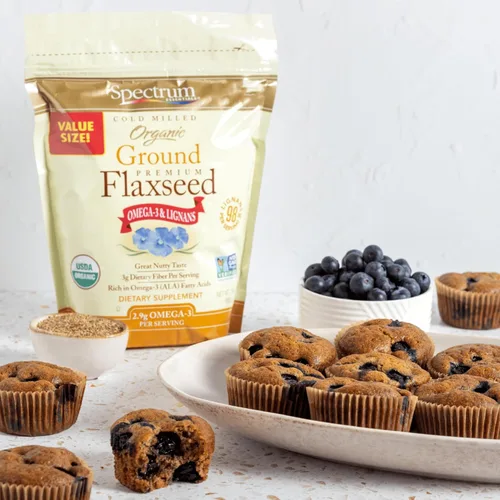 Vista 3 de Semillas de lino orgánicas molidas esenciales por Spectrum 14 oz, 252100, 1, 1