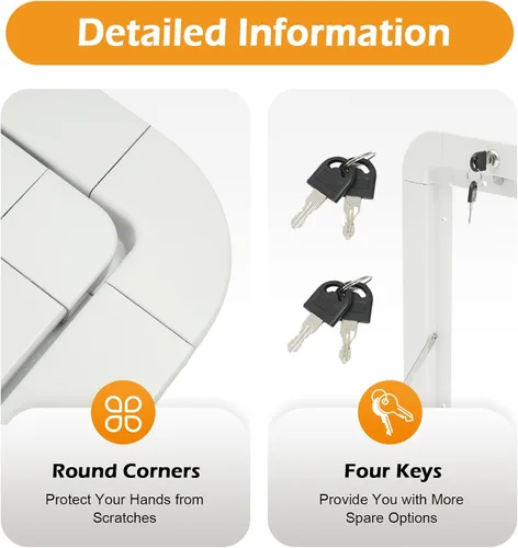 Vista 7 de RV Caravan Picnic Mesa externa plegable de aluminio blanco montaje en pared colgante mesa de comedor plegable blanca mesa plegable para picnic