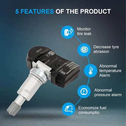 Vista 4 de FINDAUTO Equipo original TPMS Sensor 315MHz Sistema de monitoreo de presión de neumáticos Sensor compatible para Jaguar para Land Rover C2C41656