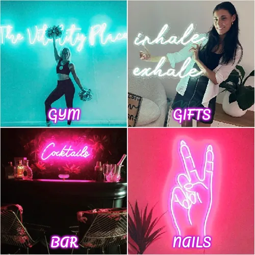 Vista 7 de Letrero de neón personalizado, letreros de neón LED personalizados, letreros de neón personalizados para decoración de pared, dormitorio, regalo