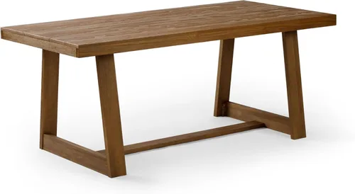 Vista 93 de Plank+Beam Banco de Comedor de Granja de 60 Pulgadas, Banco de Entrada de Madera Maciza, Banco de Madera para Exteriores, Asiento de Comedor
