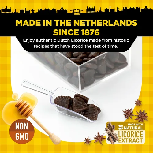 Vista 3 de Gustaf's Regaliz holandés de miel de colmena - bolsa de 5.29 onzas