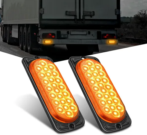 Vista 11 de Nilight juego de 2 luces de señalización de giro LED de 16 luces ámbar, carcasa de aluminio de 4.4 pulgadas, luces indicadoras de señalización