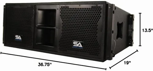 Vista 7 de Seismic Audio - SALA-210-PKG1 - Cuatro altavoces pasivos 2x10 Line Array con controladores de compresión duales - Banda PA/DJ Live Sound
