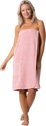 Vista 12 de Robe Direct Women’s Terry Cloth Spa and Bath Towel Wrap with Adjustable Closure & Elastic Top