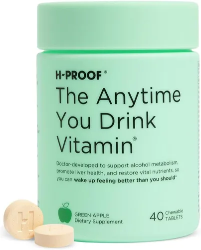 Vista 11 de H-PROOF The Anytime You Drink Vitamina, Salud Hepática e Inmunidad Apoyo con electrolitos, cardo mariano y vitaminas B y C – 40 tabletas masticables